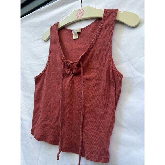 Bozzolo Red Crop Tank Top Woman’s Size Large - Picture 2 of 4